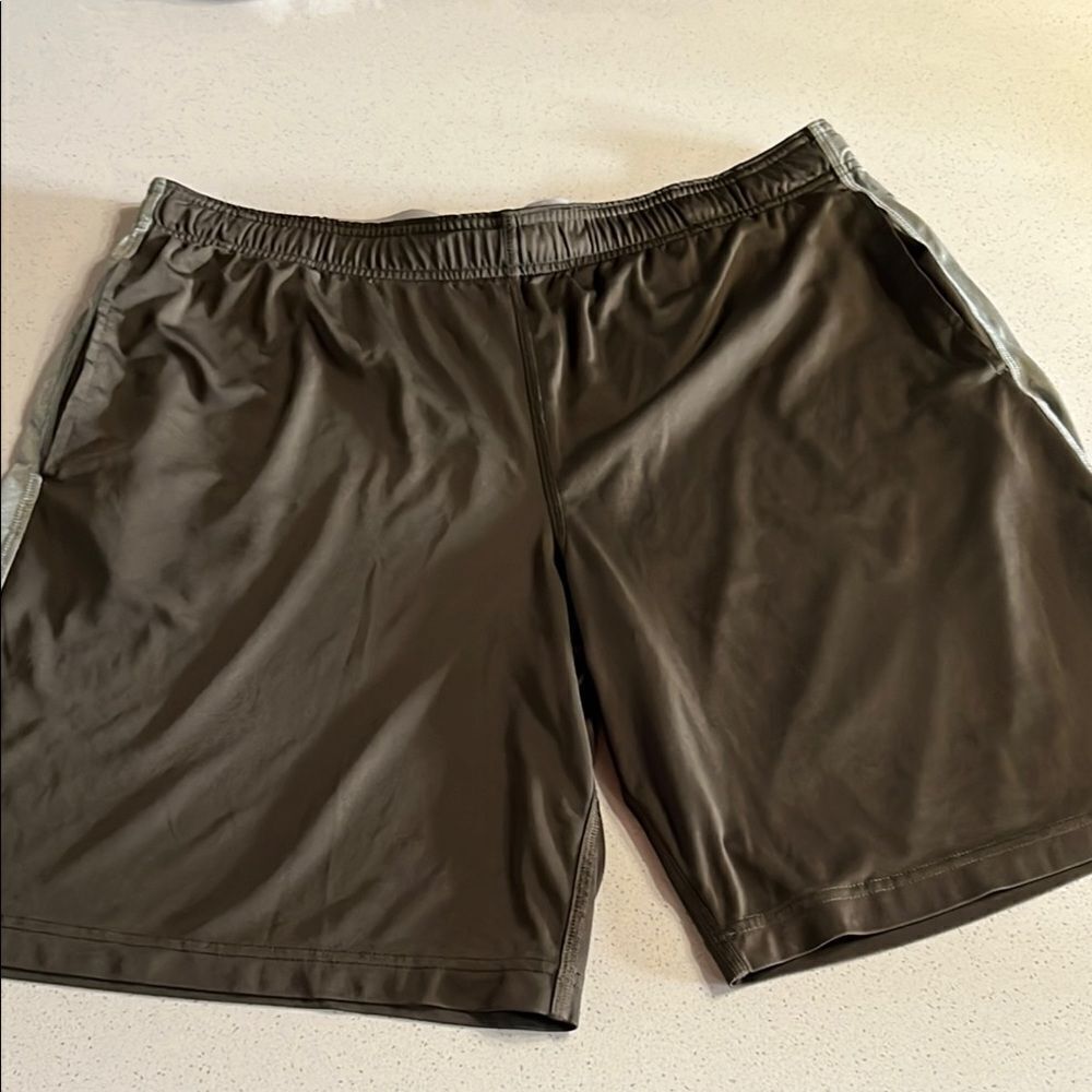 Nike Brown/Green Athletic Shorts Lightweight Design Tagged L Fit XL
